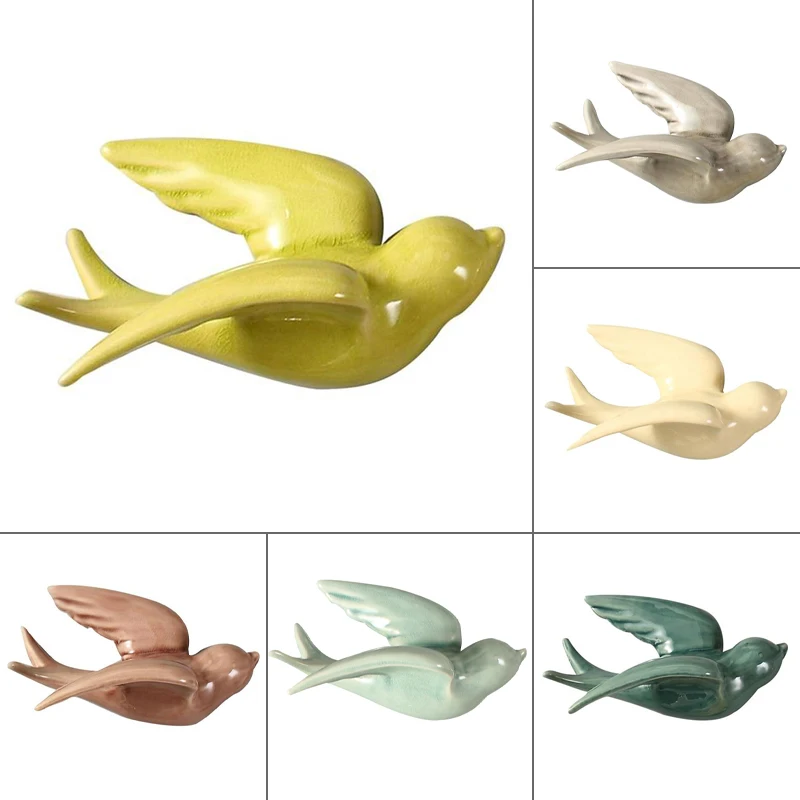 Скандинавские цветные ласточкины настенное крепление Висячие ремесла украшения