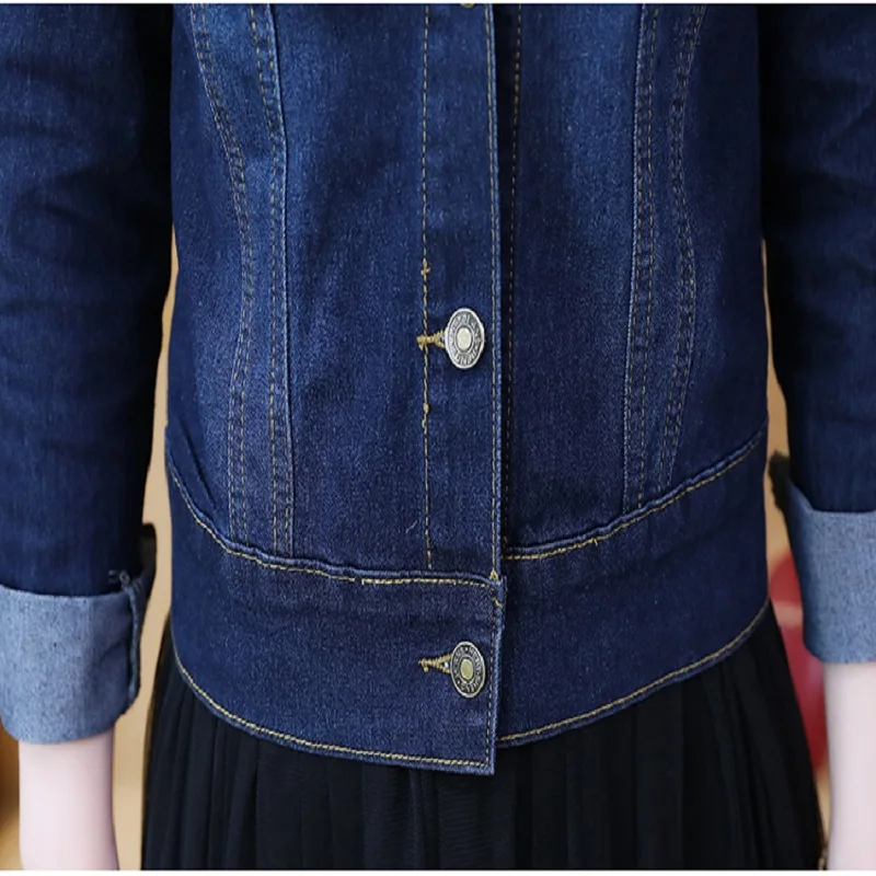 

Denim jacket with long sleeves and long sleeves for women in the autumn of 2021