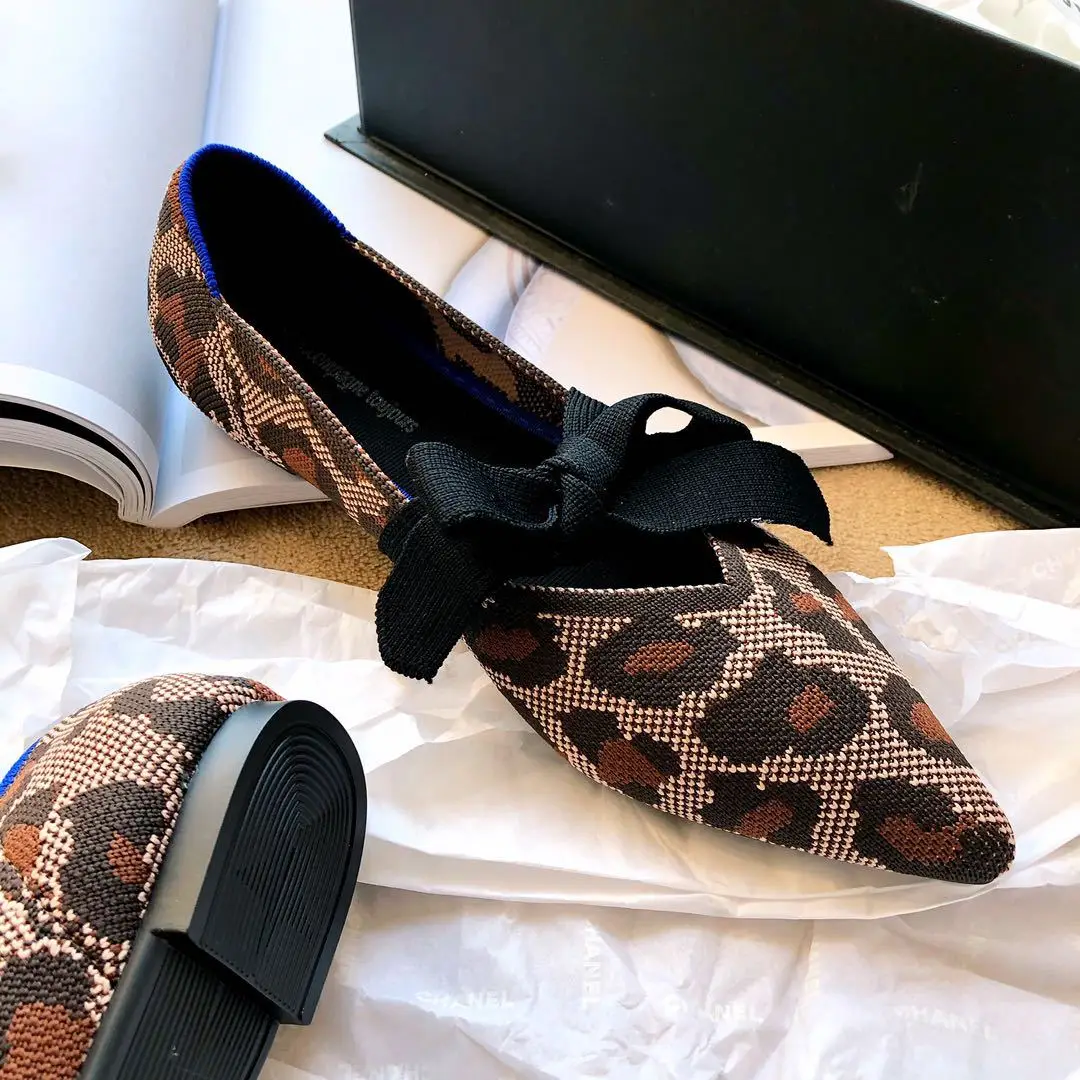 

Shallow Mouth Women's Summer Flat Bottom Leisure Boat Shoes Pointed Bow Knot Mary Jane Women's Shoes Pregnant zapatos mujer