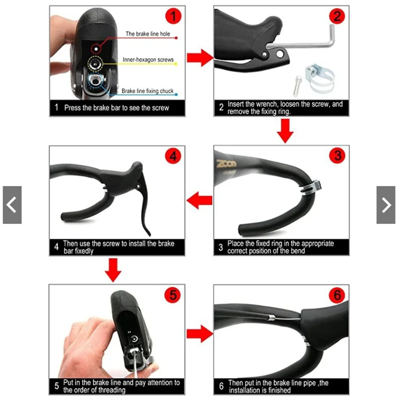 

1 Pair Aluminum Alloy Brake Lever Road Bike Brake Handle Brake Device Disc V Brake