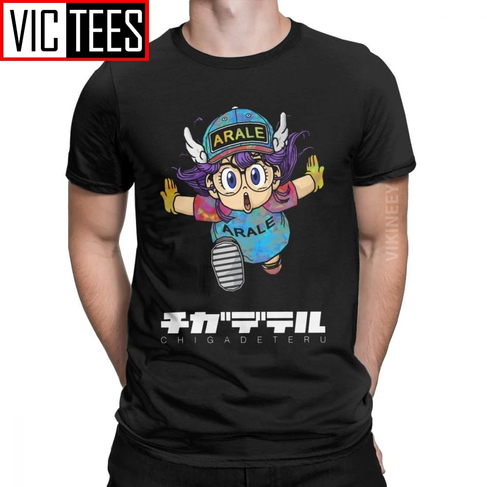Мужская футболка Arale из фольги Винтажная чистого хлопка с надписью Dr Slump Торияма