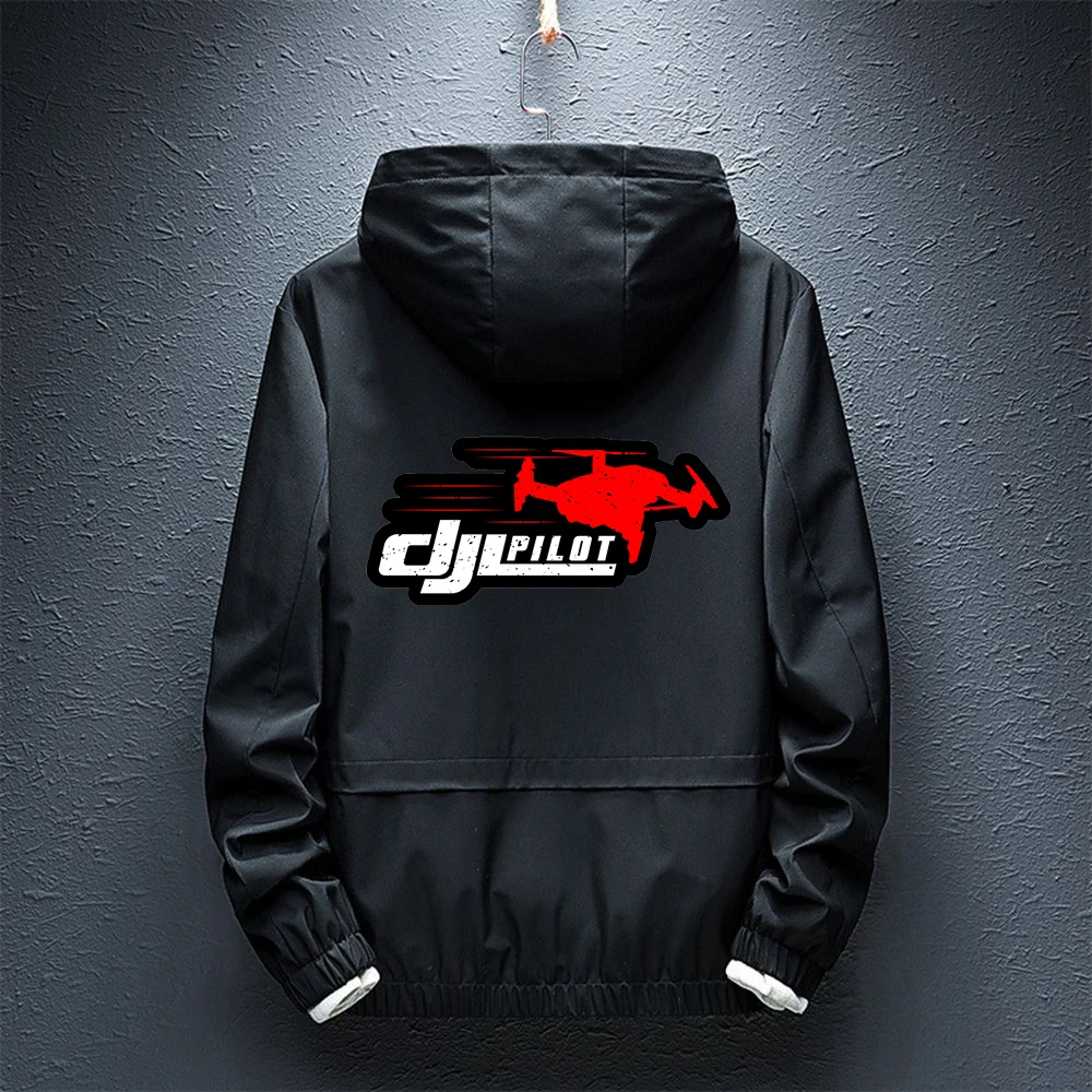

Dji Mavic Pilot Logo Zipper Classic Hoodies Splice Rainproof Windbreaker Fashion Jackets 2021 Man's Casual Spring Autumn Tops