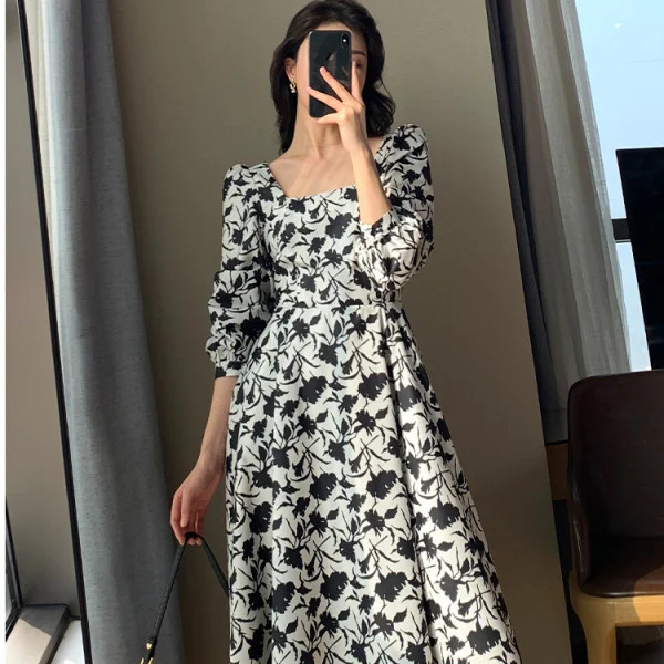 

CMAZ Dress For WomenFrench Entry Lux Socialite Waist Slimming Elegant Goddess