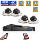 Система видеонаблюдения CHHSV, купольная охранная система, H.265, 4K, 8 каналов, POE, NVR, для дома, с защитой от насилия, P2P, 4k, 8 МП