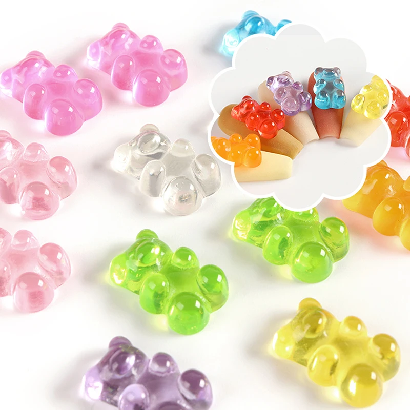 

Mixed Colors Bear Nail Art Decoration 3D Resin Kawaii Nail Charm Accessories Fashion Manicure Design Professional Supplies