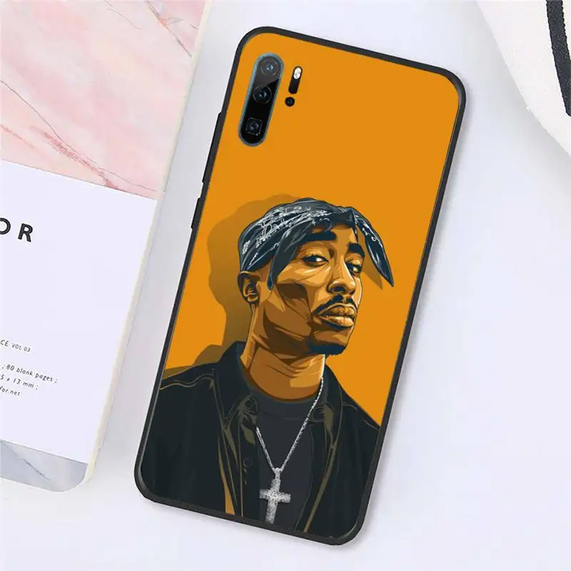 

American Rapper 2pac singer Tupac Phone Case For Huawei honor Mate P 10 20 30 40 Pro 10i 9 10 20 8x Lite Y91C V17 6.38 6.44