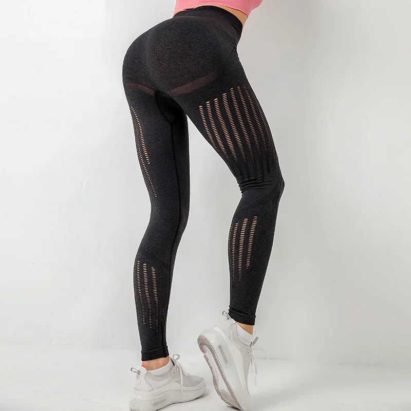 Жаккардовые штаны для йоги Бесшовные Леггинсы спортивные женские колготки