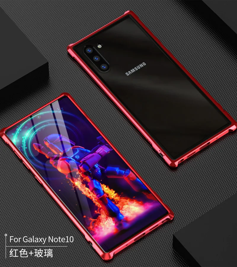 Note10plus, Высококачественная ультратонкая металлическая рамка, закаленное стекло, зеркальная оболочка для samsung galaxy note 10 plus, чехол, крышка, note10+ note10