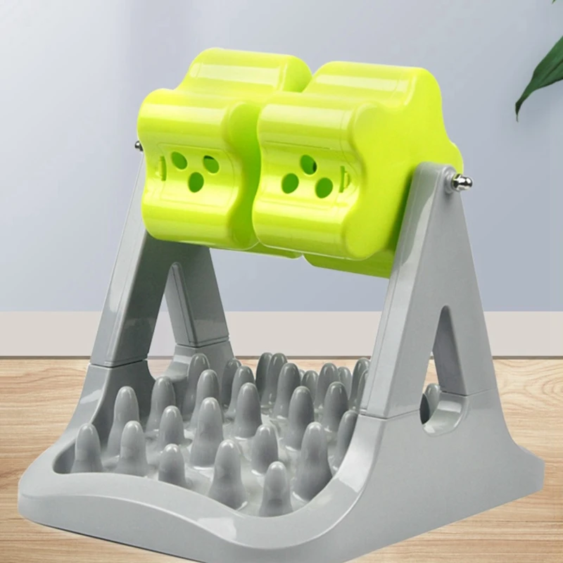 

New 2 Pcs Pet Accessories: 1 Pcs Blue Pet Dog Water Bottle Water Drinking Bowl & 1 Pcs Roller Feeder Slow Feed Dispenser