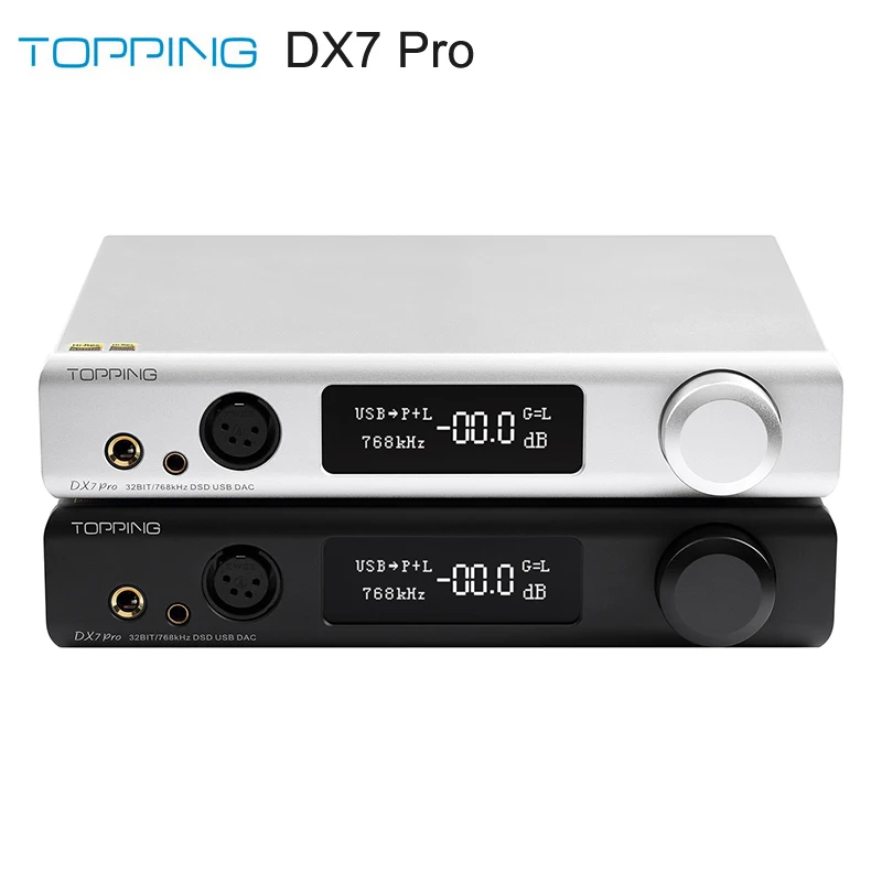 Усилитель для наушников TOPPING DX7 Pro ES9038Pro 32 бит/768 кГц DSD1024 ЦАП высокого разрешения и