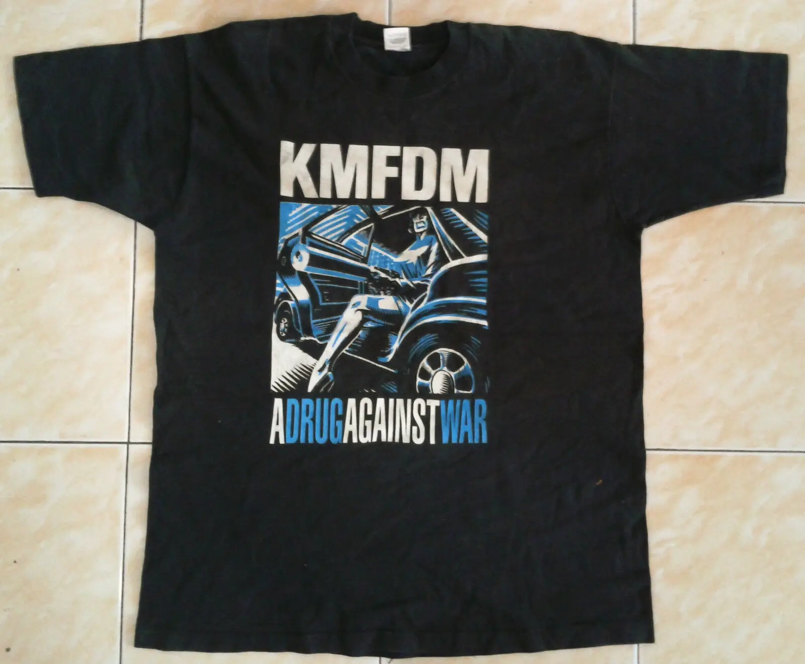 Редкая Винтажная Футболка KMFDM INDUSTRIAL ROCK HARDCORE METAL TOUR PROMO концертная футболка пять