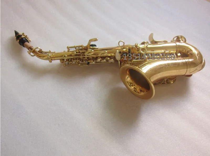 Сопрано-саксофон том ББ сопрано изогнутый саксофон B создан музыкальный