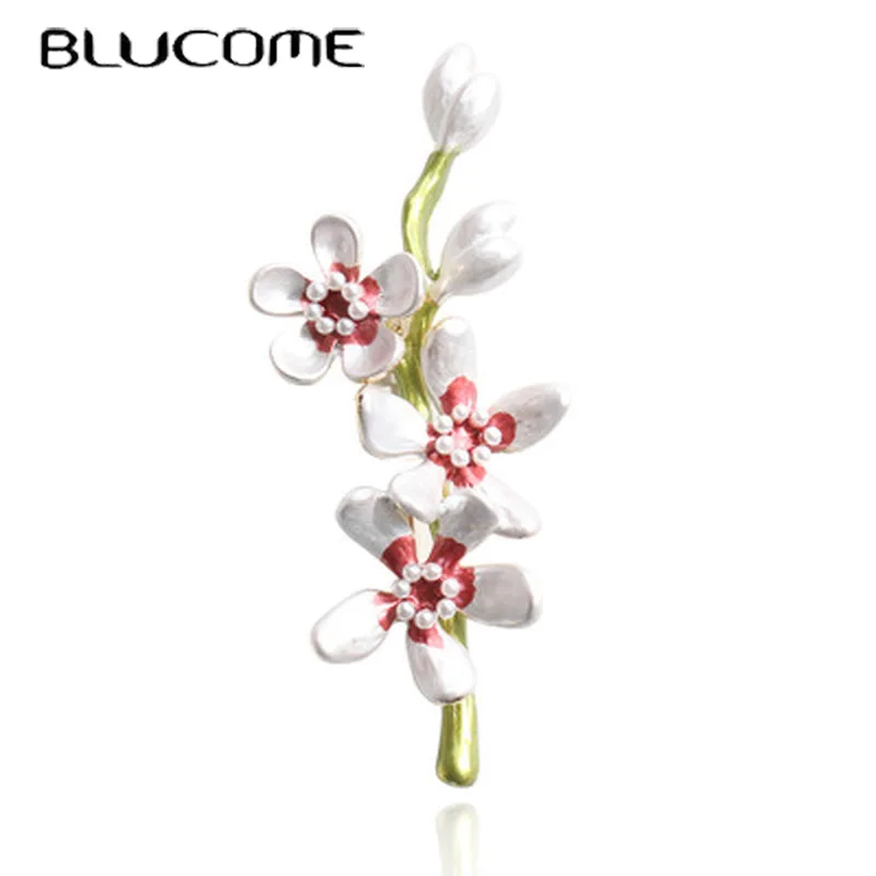 Женская брошь в форме цветка Blucome эмалированная Юбилейный подарок 2019 | Украшения