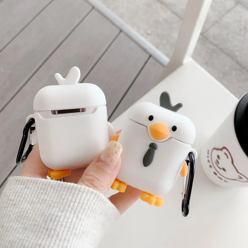 

1Pcs High Quality 3D Cute Cartoon Silicone Protective Cover Box Skin Bluetooth Earphone Case Box for Airpods 1/2/Pro 3