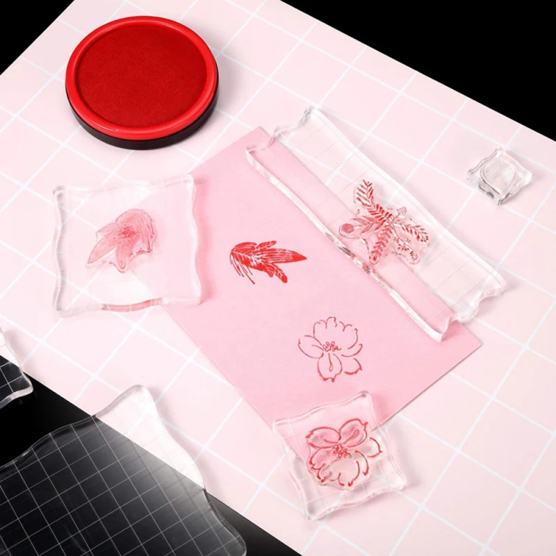 7 шт мульти Размеры штамп Блок акриловый блок пусковой площадки аксессуары