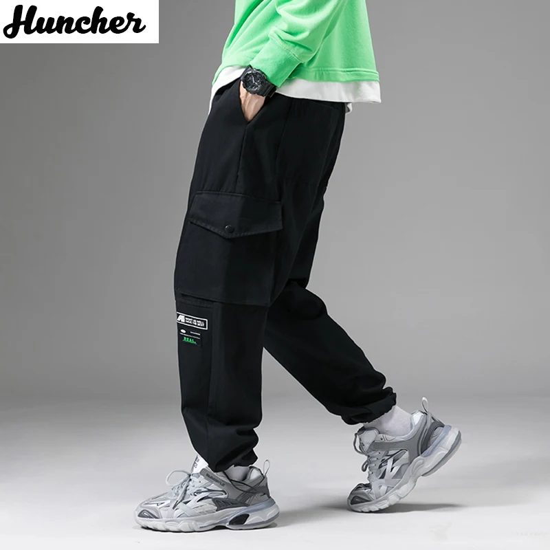 Мужские брюки-карго Huncher модные мешковатые брюки в стиле хип-хоп 2020 Японская