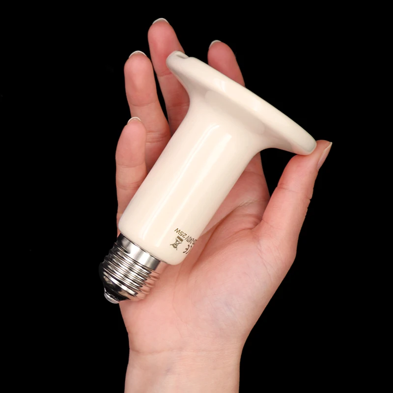 

2 Pcs white Reptile Heating Bulb Infrared Pet Ceramic Emitter Heat Lamps Pet Brooder Reptile Lamp 220V-240V