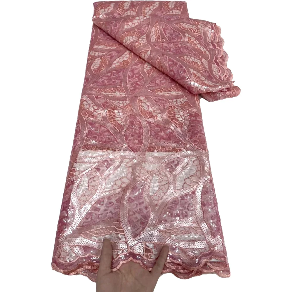 Новинка 2022 Африканское Сетчатое кружево с блестками французское Тюлевое синяя