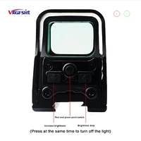 tactical hunting 556 holographic mirror red dot reflector sight with 20 mm guide rail
