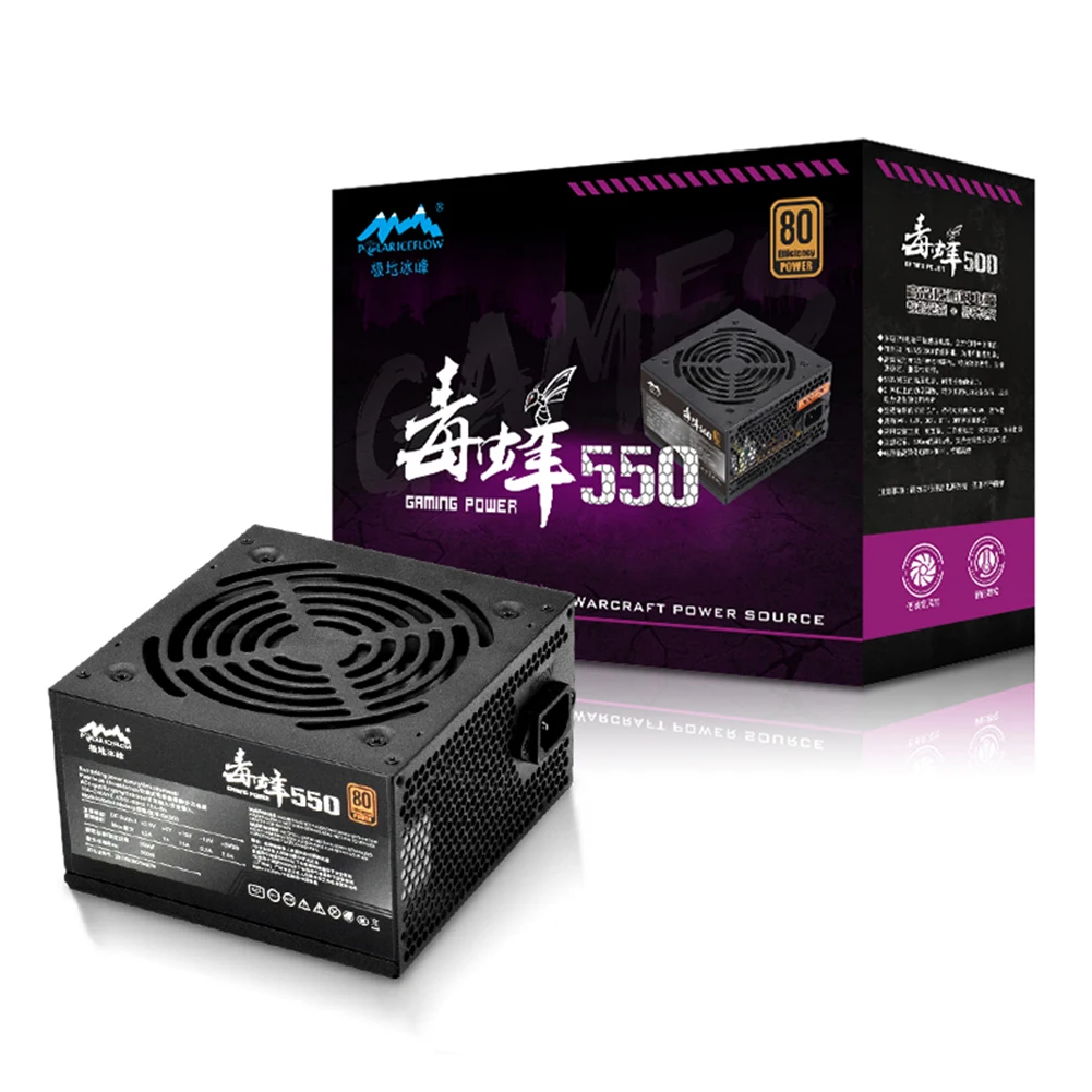 

Блок питания для ПК, 550 Вт, 80Plus, для ATX, компьютерный чехол, игровой тихий настольный блок питания, поддержка RTX20/GTX10, видеокарта