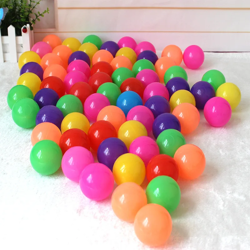 50 шт./лот Экологичный красочный шар мягкий пластиковый для океана Забавная