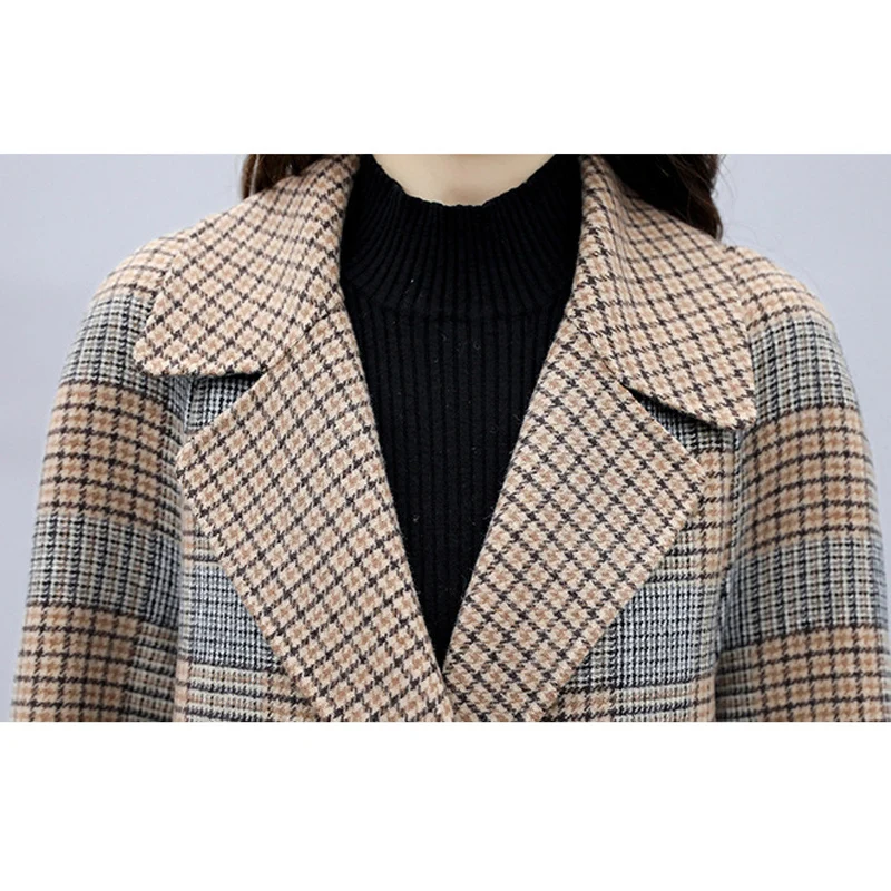 Осенний женский клетчатый комплект из 2 предметов высококачественный Женский