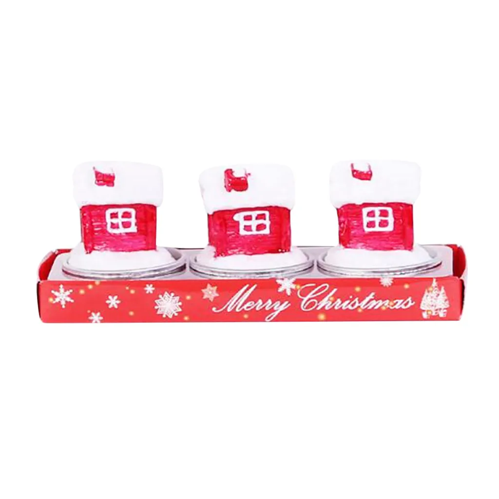 Christmas Cartoon Candles Cute Xmas Tree Santa Snowman House Shaped Party Birthday Cake Candles Adornos Navidad Christmas Candle