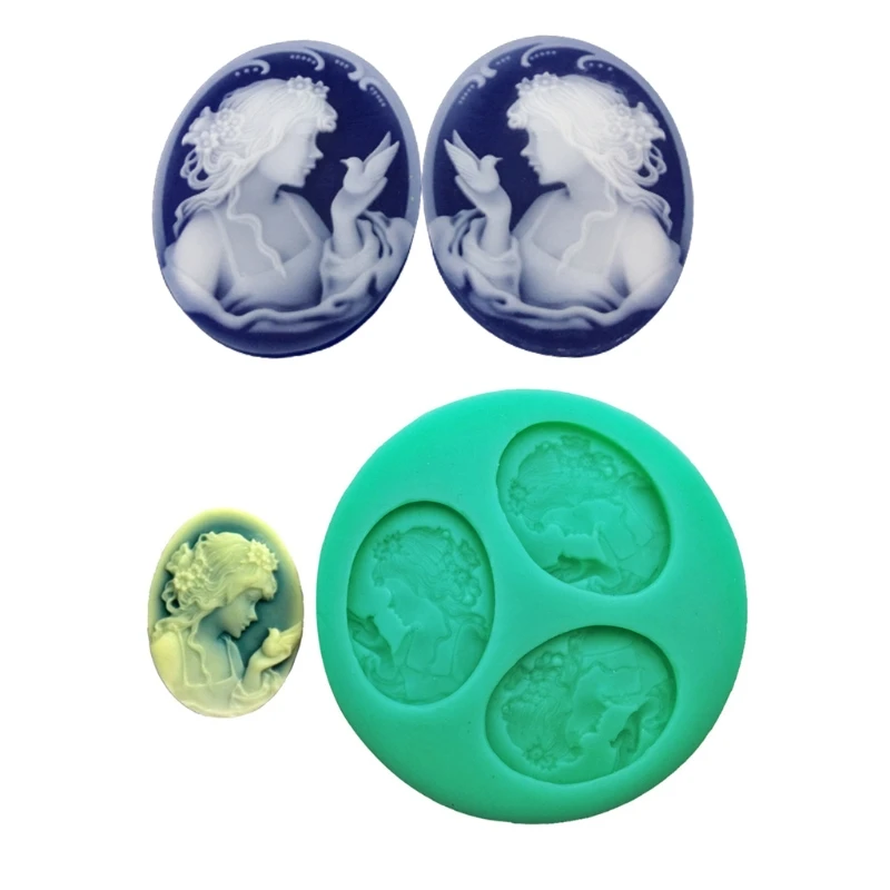

1 Pc Princess Style Girl Bird Brooch Epoxy Resin Mold Jewelry Pin Silicone Mould DIY Crafts Casting Mold