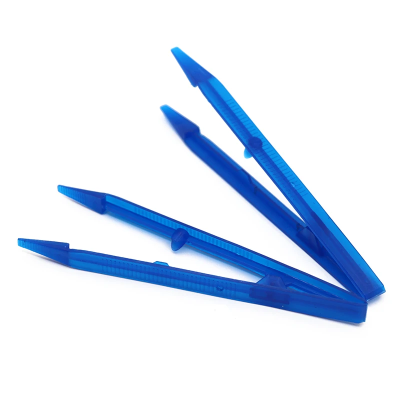 100pcs Dental Disposable Tweezers Surgical Tweezer Serrated Plastic Pincers Forceps Teeth Whitening Dentist Tools |