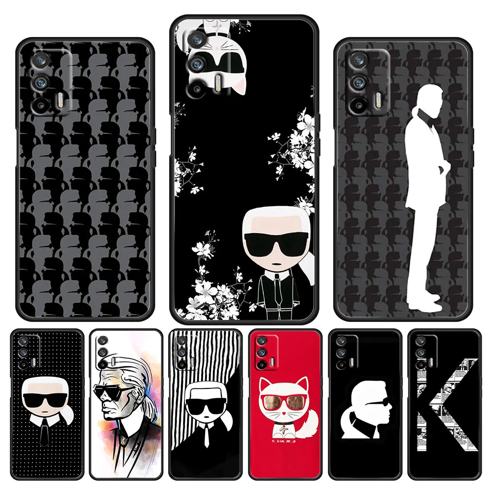 

Fashion grandpa cat Soft Shockproof Black Phone Case For OPPO Realme GT Neo 2 Explorer Master Flash Edition Coque
