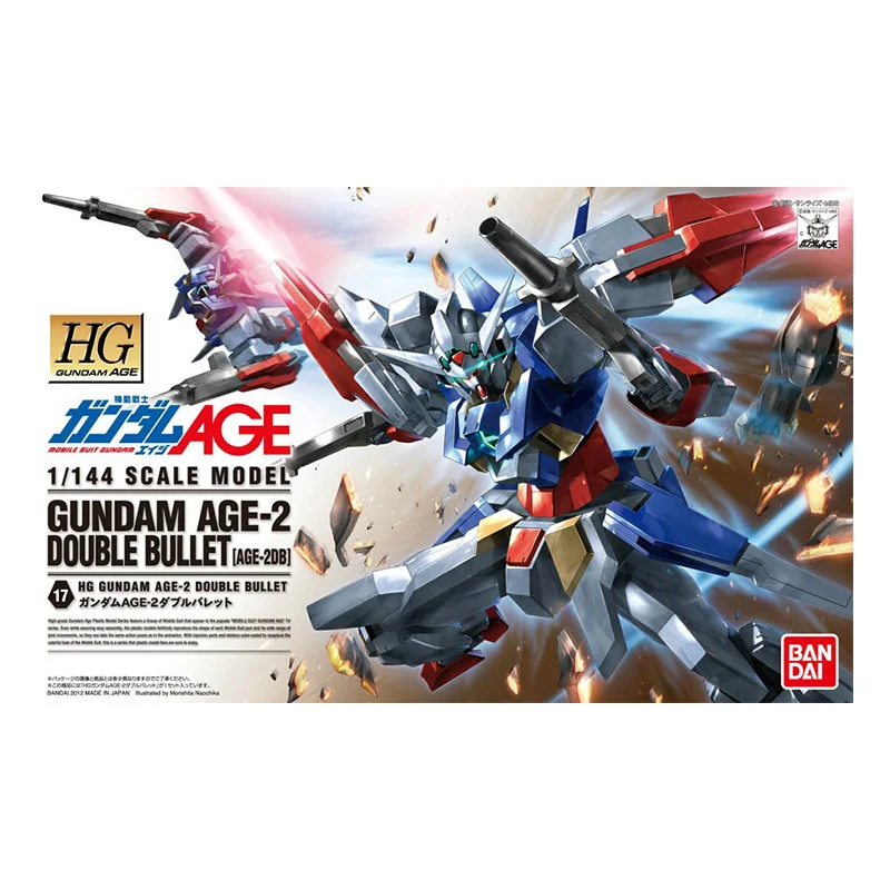 

Bandai Gundam HG 1/144 AGE 2 DOUBLE Bullet Action Model kit PVC Anime Figure Toys Collection for Children