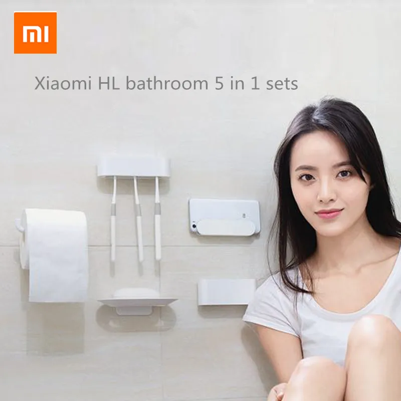 Набор для ванной xiaomi mijia HL 5 в 1 набор хранения мыла крючка зубов и держатель