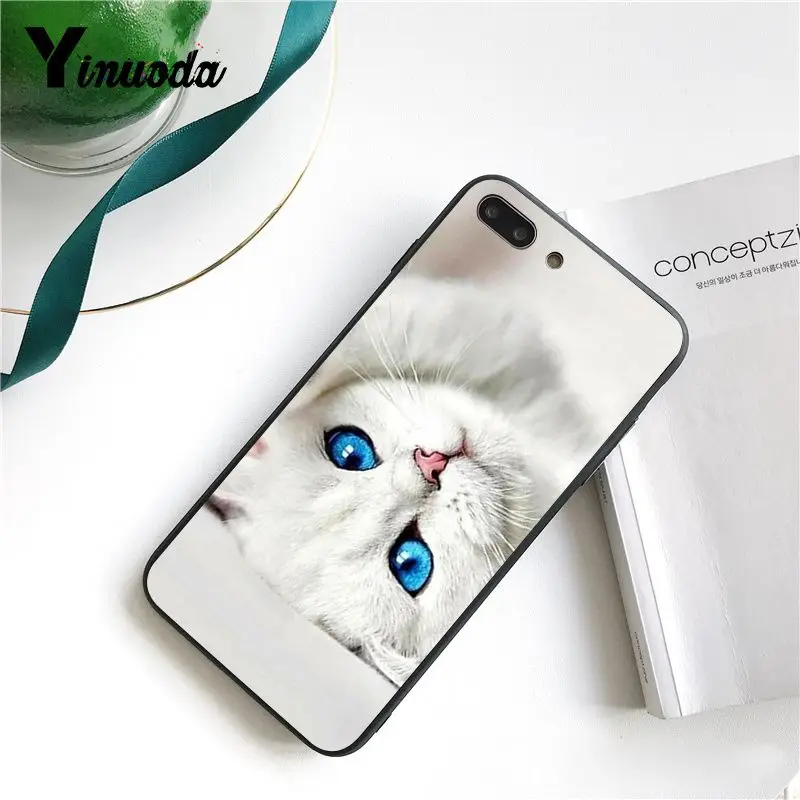 Yinuoda милый чехол с кошачьими глазками для телефона iPhone 6S 7 7plus 8 8Plus X Xs MAX 5 5S XR 11 Pro Max