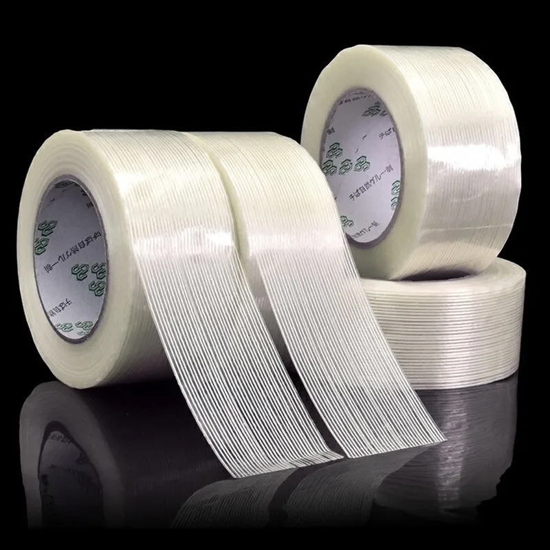 

1pc 50M fiber tape strong glass high temperature resistant non-marking single side stripe 5MM/10MM/15MM