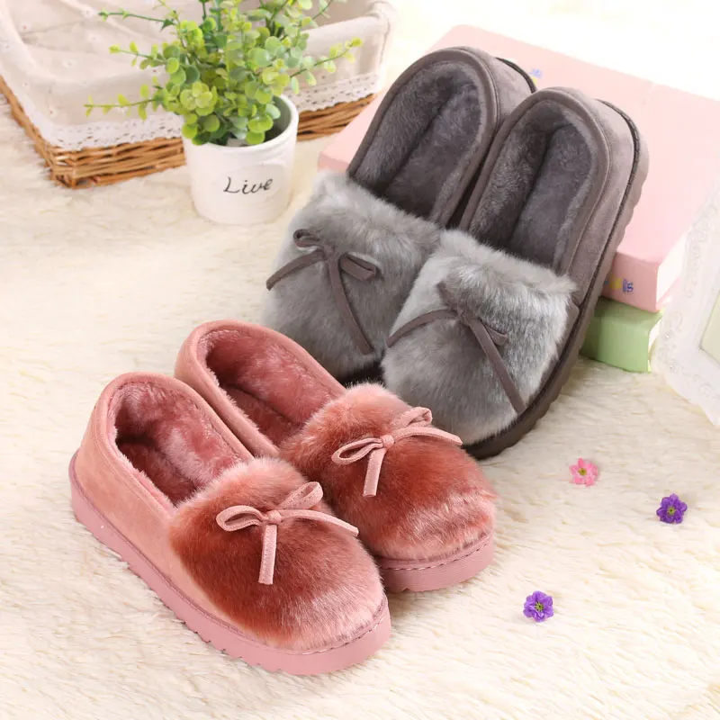 Женская обувь на толстой подошве На Домашняя из материала основе хлопка Зимняя