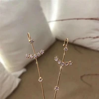 fashion new earrings white yellow color stud for women plated one pc elegant
