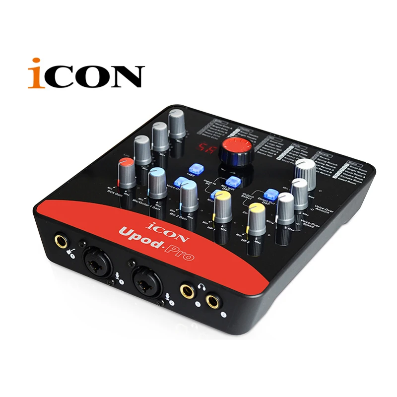Звуковая карта ICON upod pro 2 входа/входа для гитары выхода интерфейс записи через USB DSP