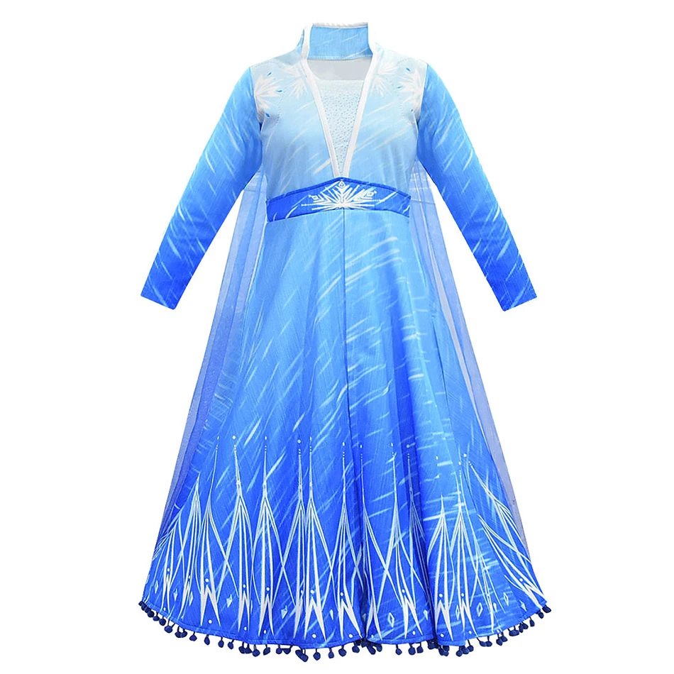 Новинка искусственное платье модный костюм для детей платья Анны шапки девочек