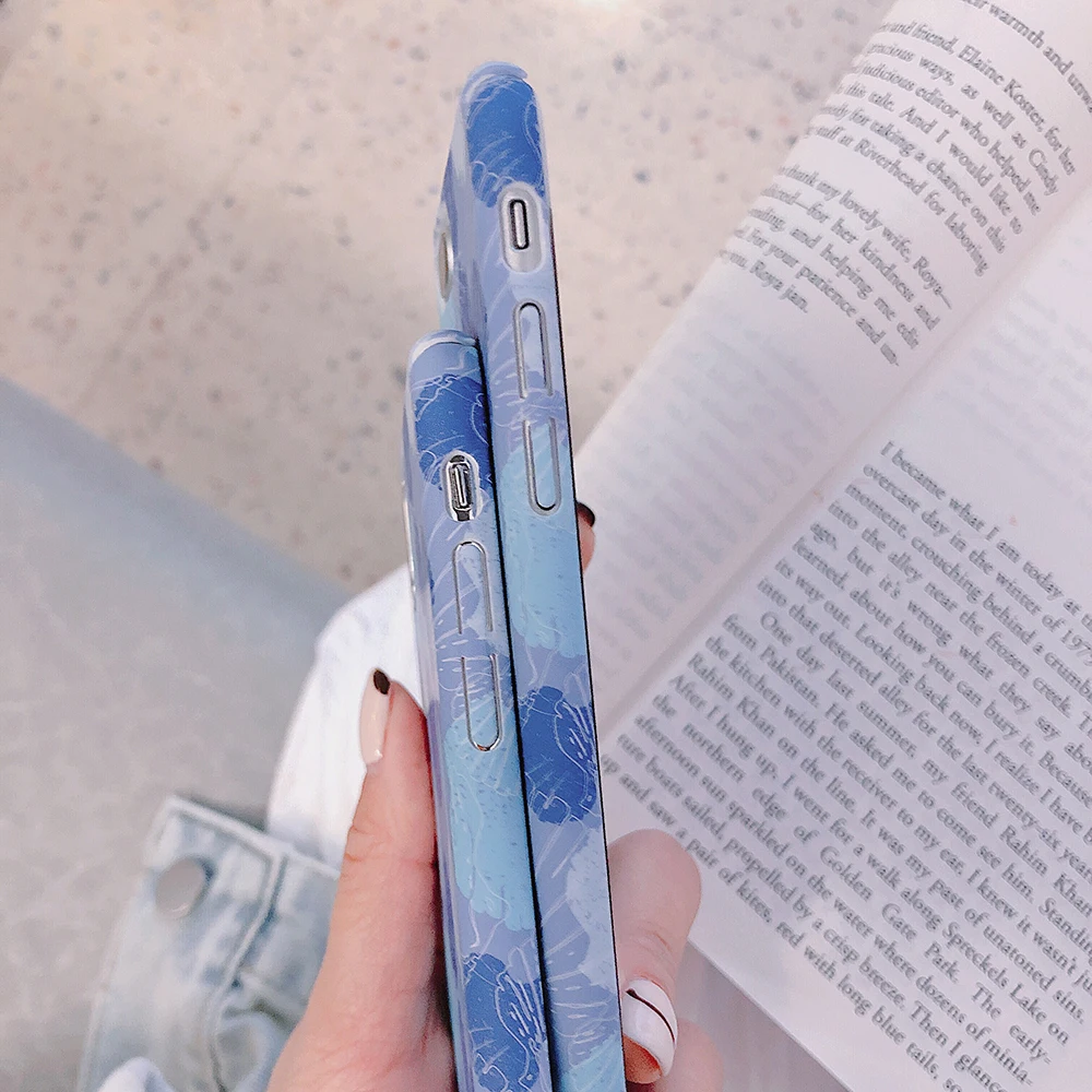 Чехол LOVECOM с синей акварелью для iPhone XR XS Max Матовый Жесткий чехол из поликарбоната