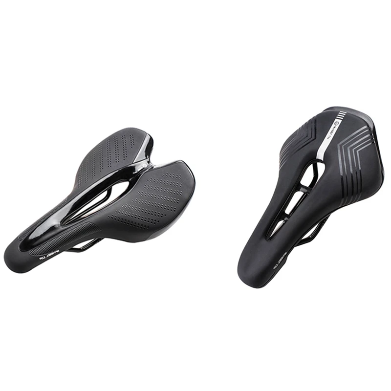 

WHEEL UP 2 Pcs Bike Saddle Hollow Breathable Comfortable Bicycle Seat Cycling Equipment, A & B