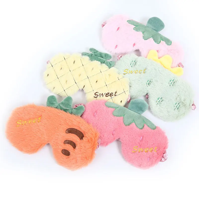 

Мультяшный плюшевый чехол для глаз для офиса путешествий отдыха сна темные глаза чехол с животными