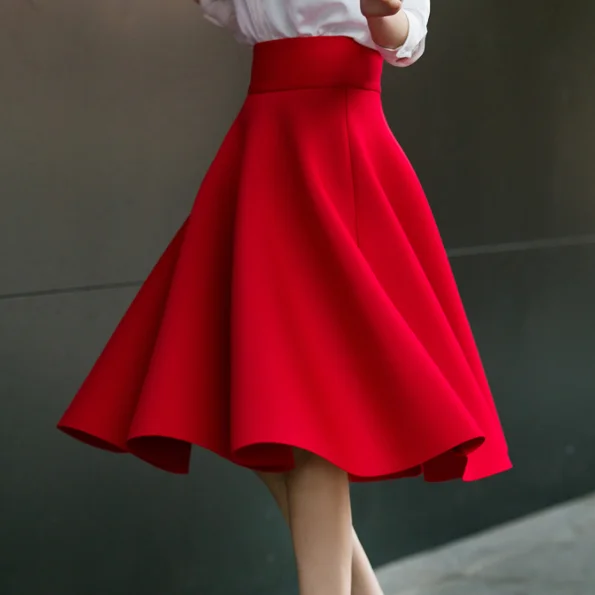 Женская хлопковая юбка с завышенной талией длинная винтажная Юбка миди до колена