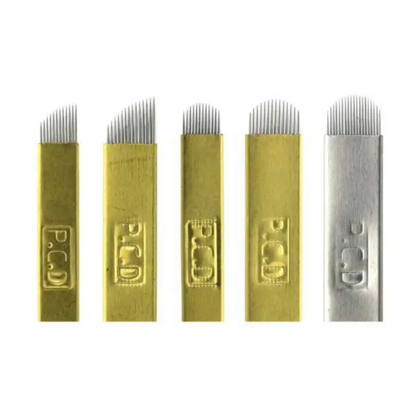 

12U Micro Blade 0.15mm Tattoo Needle Permanent Makeup Individual Packaging PCD Nano Needle For Eyebrow Piercing Effect Obvious