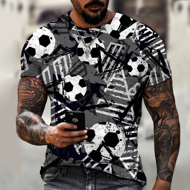 

Sexy designer 2021 original design street football culture street graffiti fashion men's T-shirt short sleeve large size top