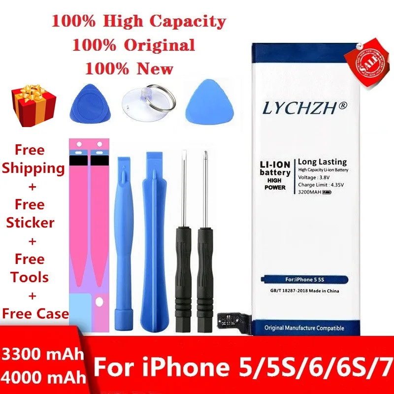 Лидер продаж 2020 оригинальный аккумулятор для телефона iPhone 6S 6 5 5S 7 сменный 0 Cycle