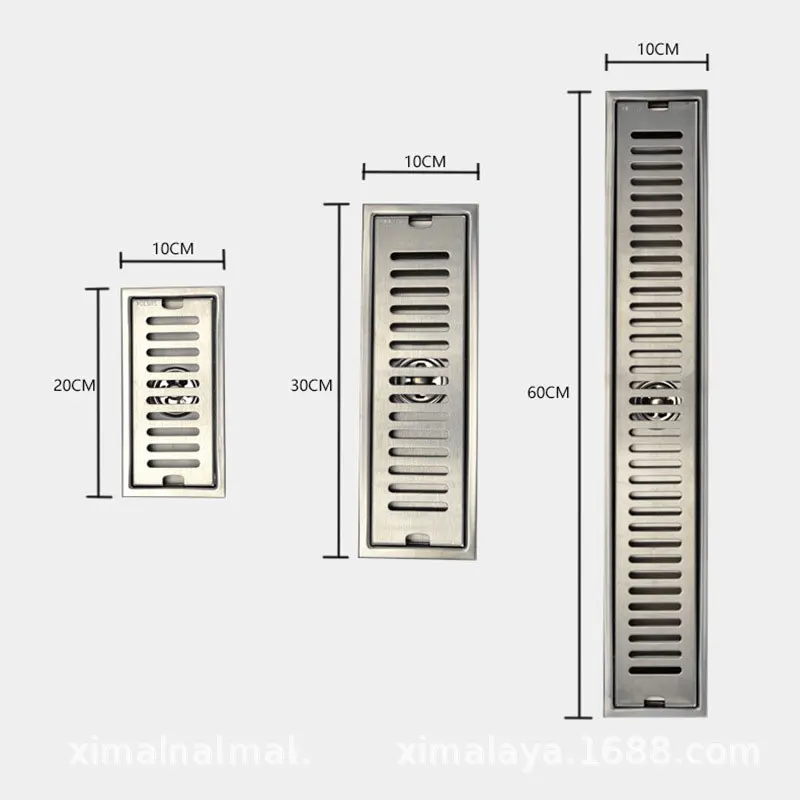 Линейный дренаж для душа прямоугольный пола из матового никеля нержавеющая