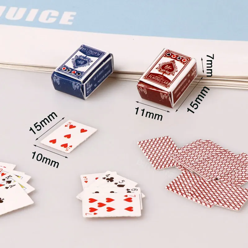 Миниатюрные предметы мини покерные игральные карты игрушки ролевые игры в покер