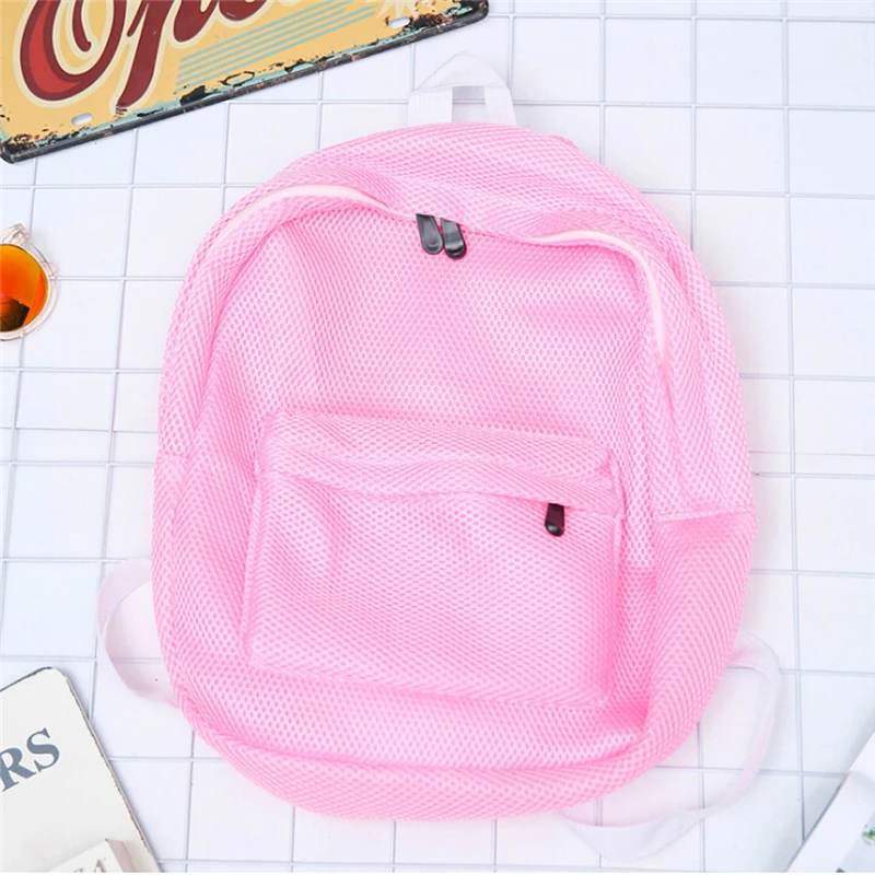 

Summer Hollow Mesh Backpack Wide Backpack Women's Backpack Creative Shoulder Strap Large Capacity Backpack Comfortable