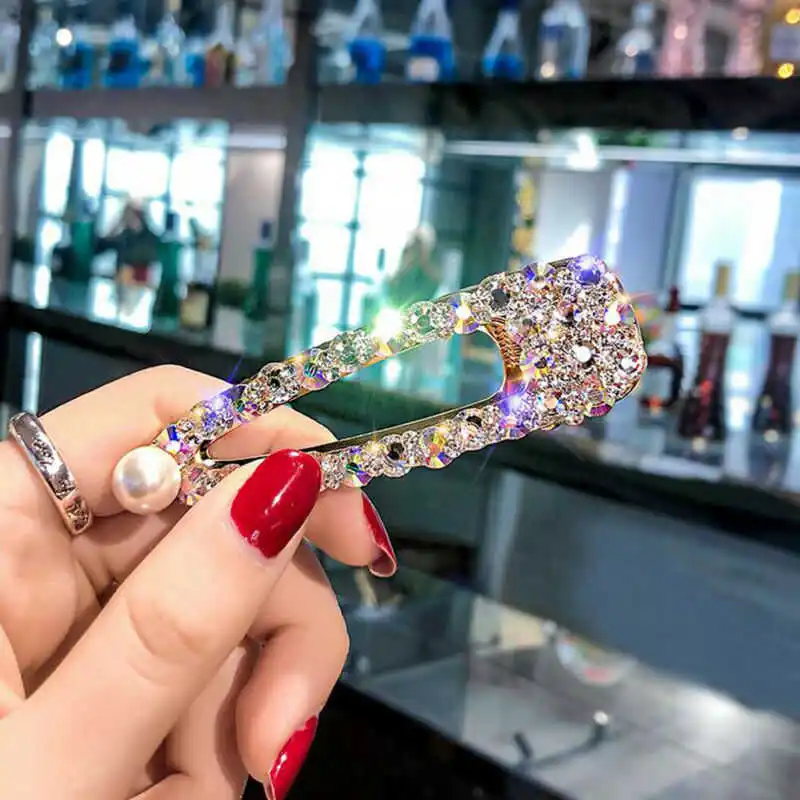

Girls Hairpin Hair Barrette Bobby Pearl Clips Crystal Accessories Fashion