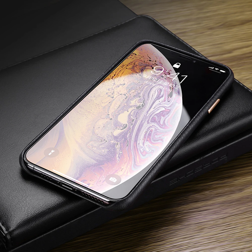 Кожаный чехол Премиум для iPhone 8 7 6 6s Plus Xr X Xs Max Роскошные тонкие мягкие Защитные